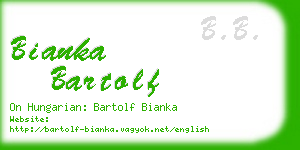 bianka bartolf business card